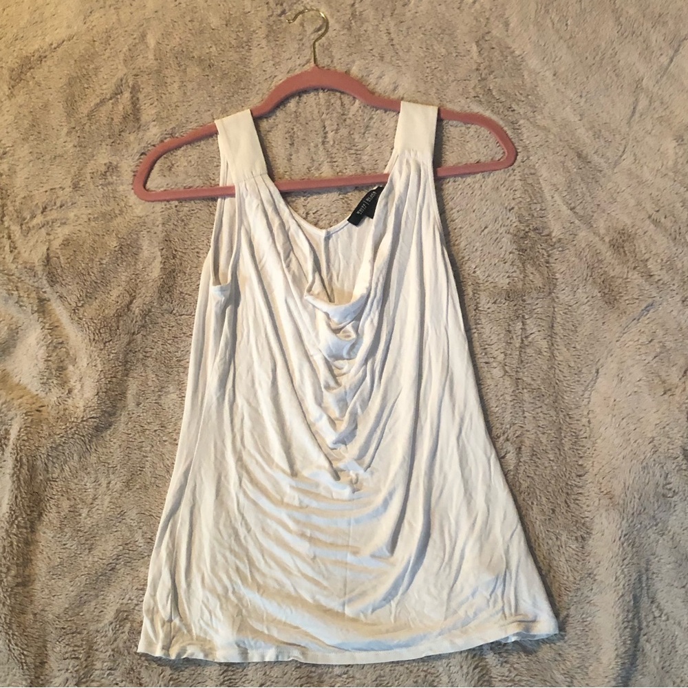 WHITE HOUSE BLACK MARKET Women Small White Sleeveless Top